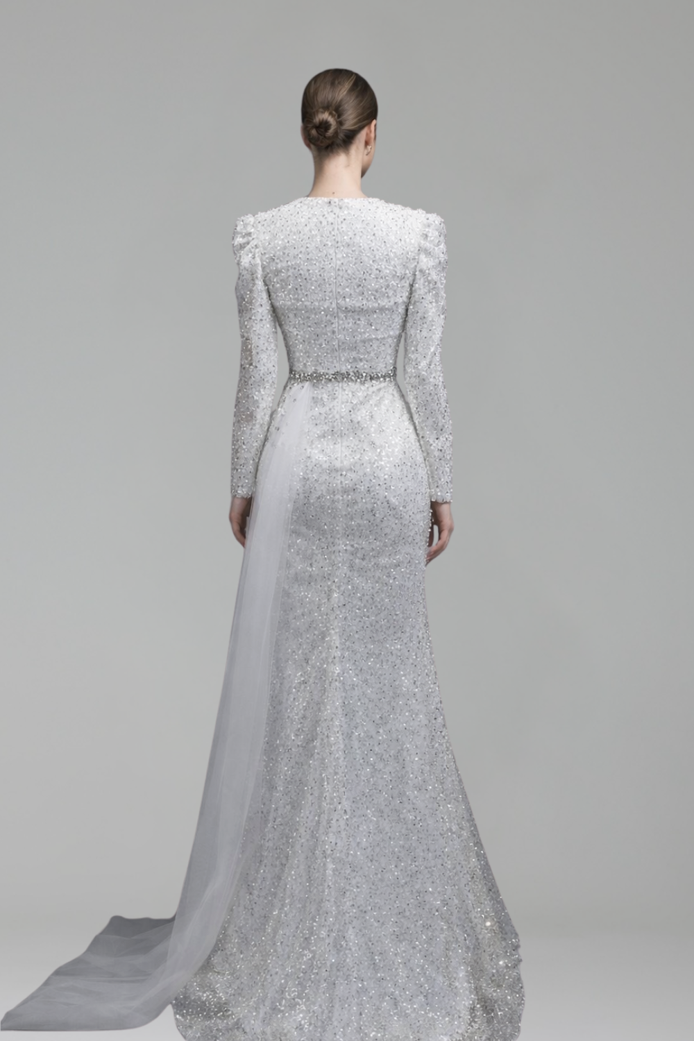 Beaded Mermaid Overskirt Dress-Larosabride