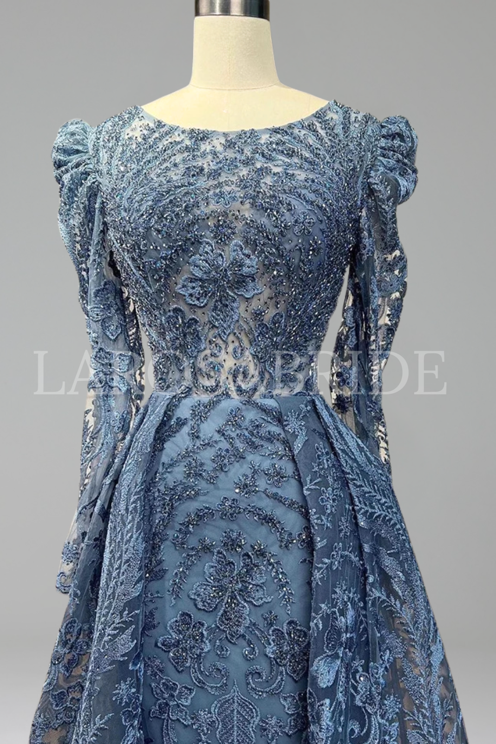 Mermaid Gown with Overskirt - LAROSABRIDE