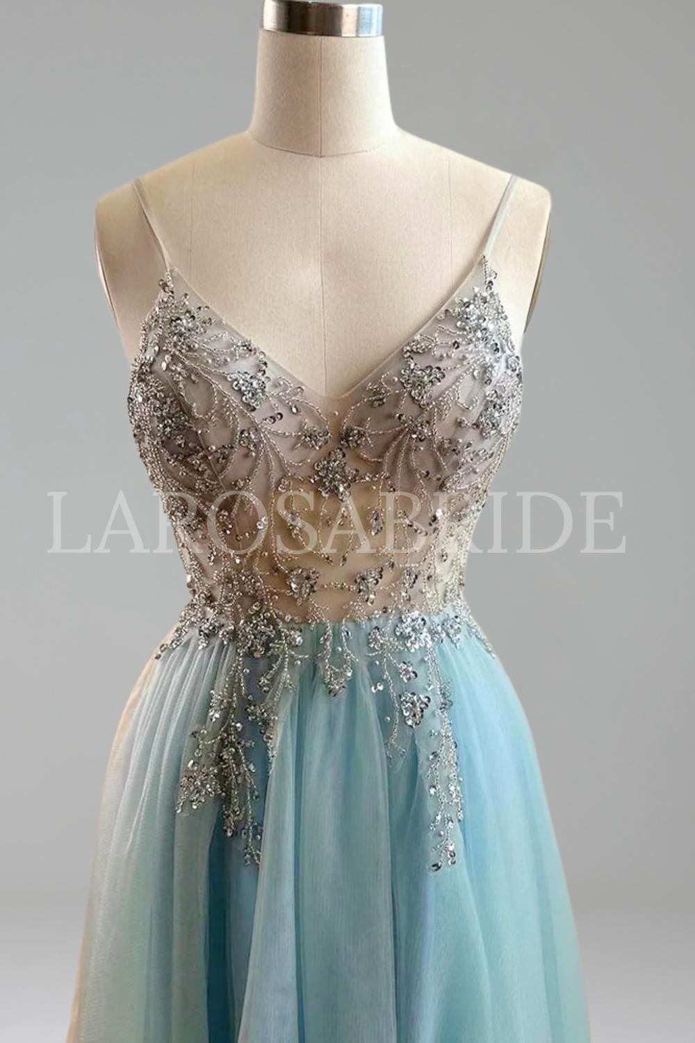 Backless Beaded A-Line Dress