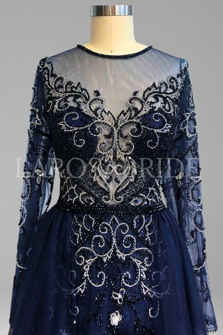 Beaded Mermaid Evening Dress