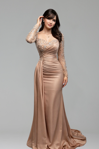 Sweetheart Beaded Overskirt Dress-Larosabride