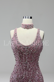 Mermaid High Slit Evening Dress - LAROSABRIDE