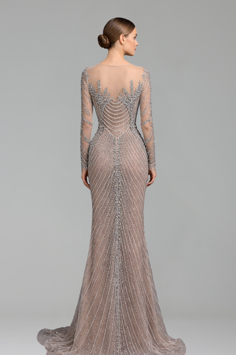Crystal Pearl Embellished Silhouette-Larosabride