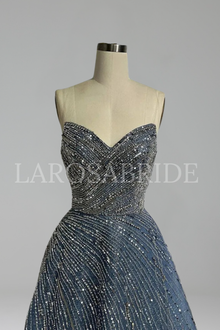 Beaded A-Line Evening Gown - LAROSABRIDE