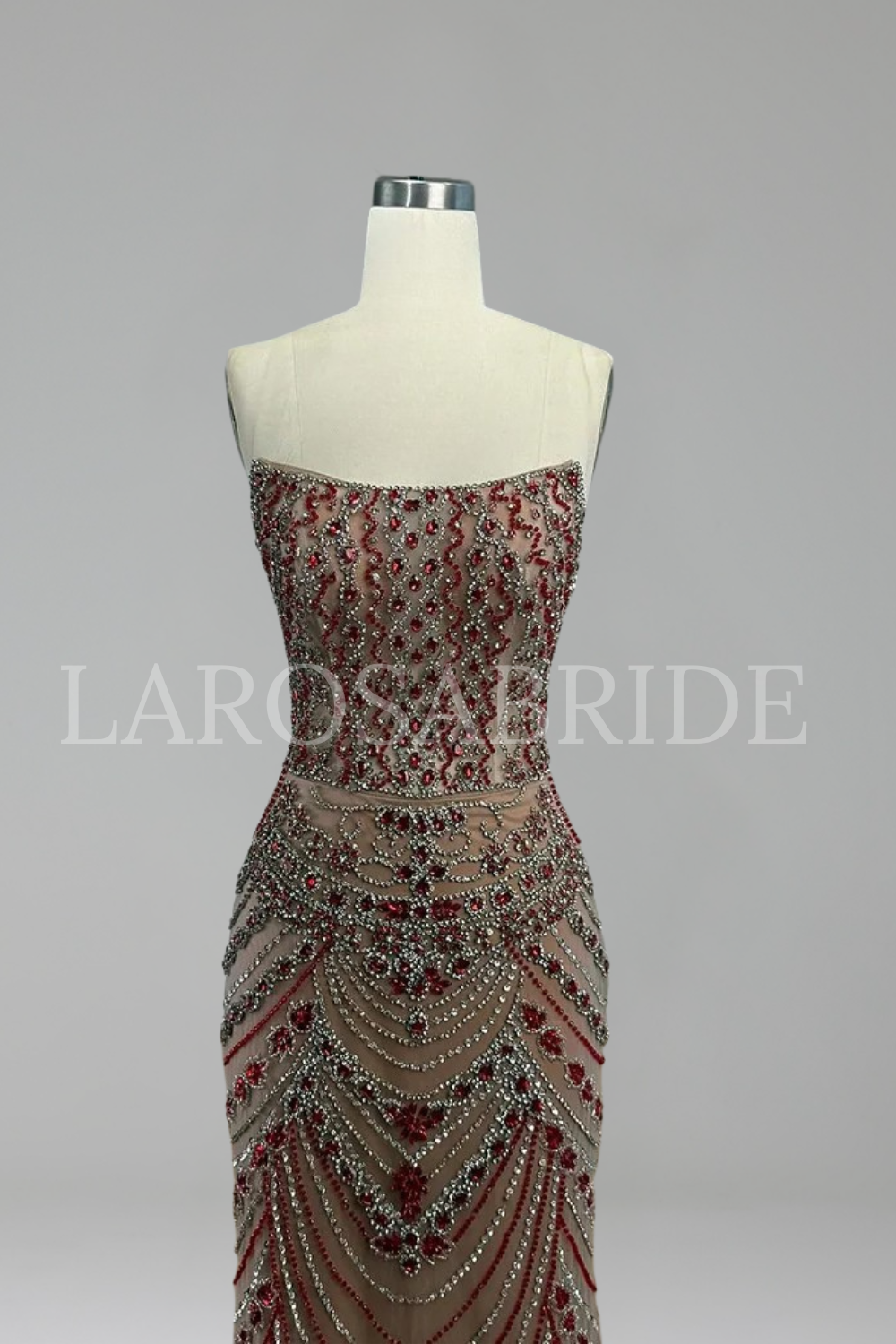 Beaded Formal Evening Dress - LAROSABRIDE