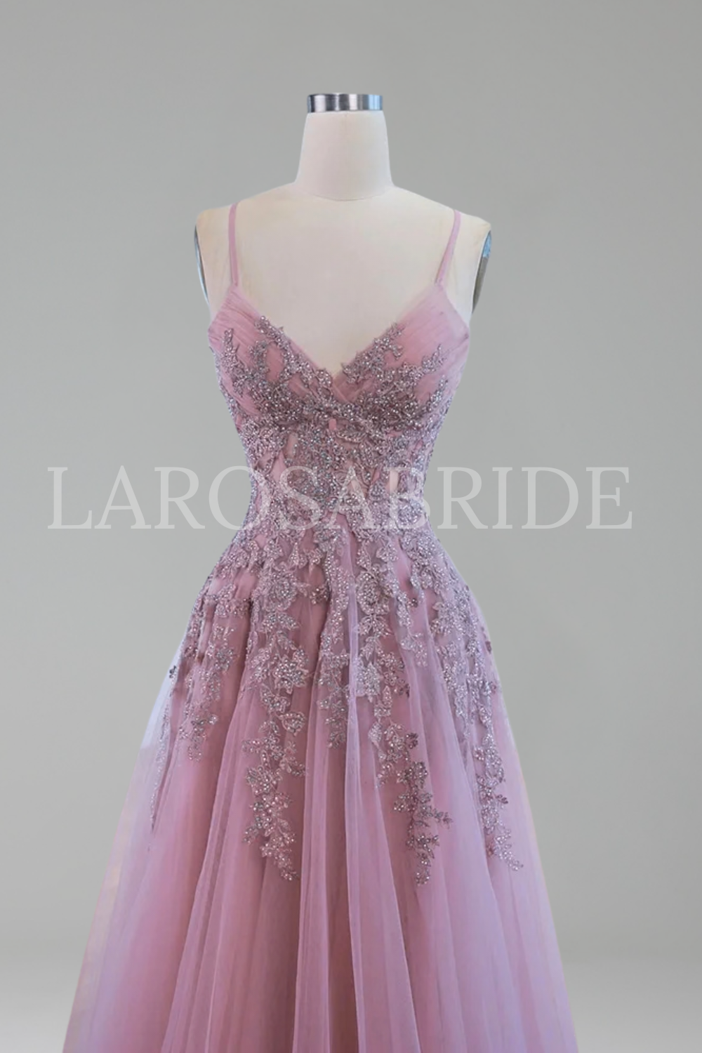 Dress with Spaghetti Straps - LAROSABRIDE