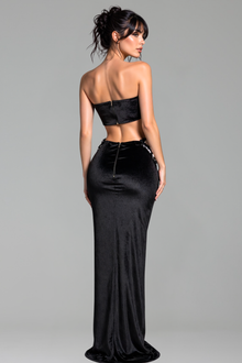 Crystal Floral Strapless Two-Piece Gown - LAROSABRIDE