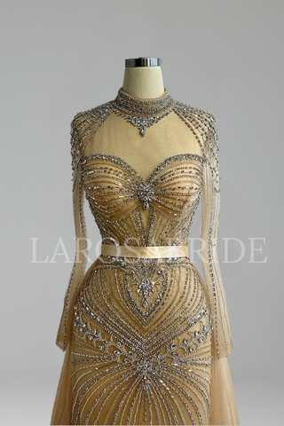 Beaded Evening Dress Overskirt - LAROSABRIDE