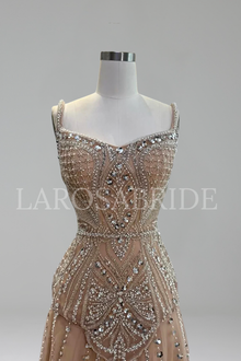 Beaded A-Line Evening Gown - LAROSABRIDE
