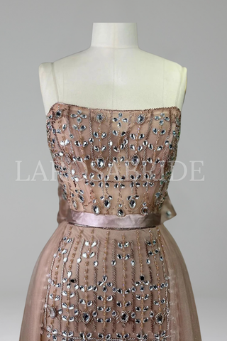 Beaded Mermaid Overskirt Dress