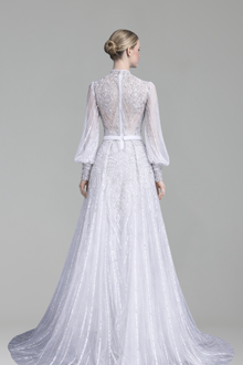 Mermaid Beaded Overskirt Dress-Larosabride