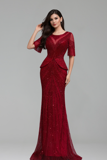 Tassel Beaded Mermaid Gown-Larosabride