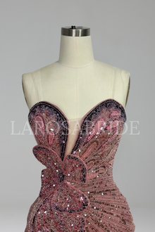 Strapless Mermaid High-Split Dress - LAROSABRIDE