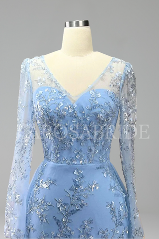 Beaded Mermaid Train Dress - LAROSABRIDE