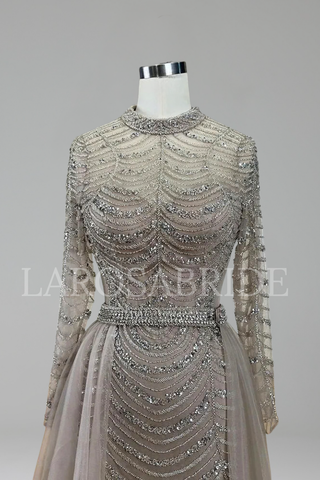 Beaded Mermaid Overskirt - LAROSABRIDE