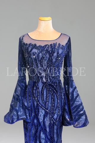 Mermaid Flare Sleeve Gown - LAROSABRIDE