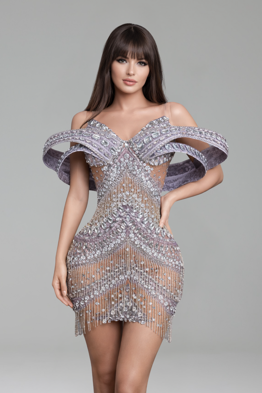 Crystal Sculpted Shoulder Mini-Larosabride