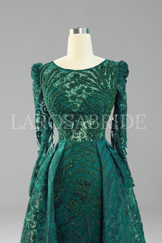 Mermaid Gown with Overskirt - LAROSABRIDE