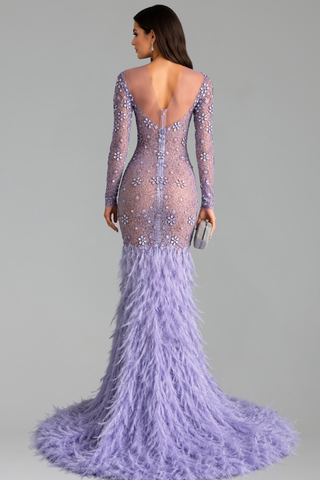 Floral Feather Gown