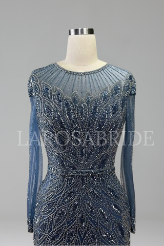 Beaded Mermaid Dress - LAROSABRIDE