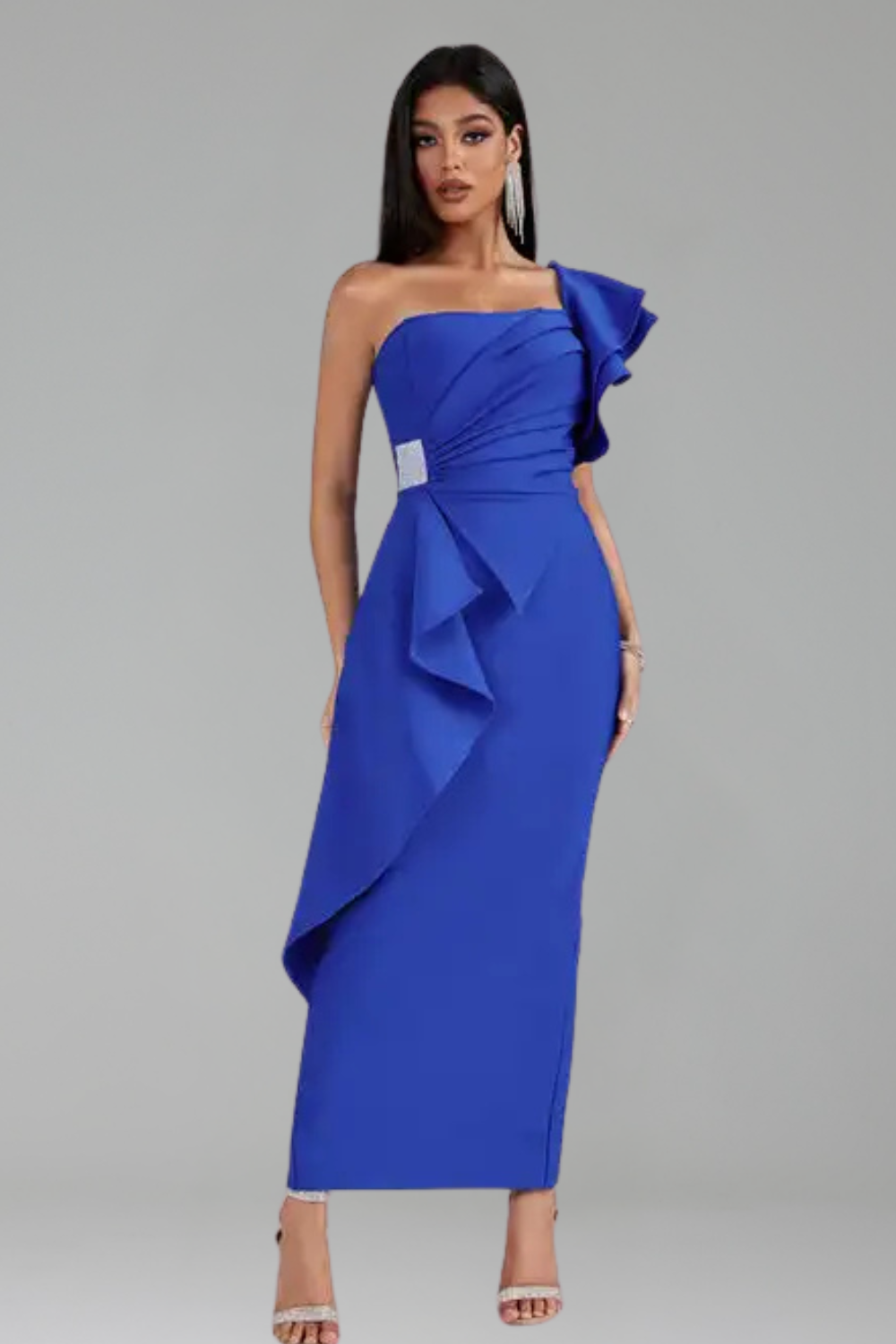 One-Shoulder Ruffle-Larosabride