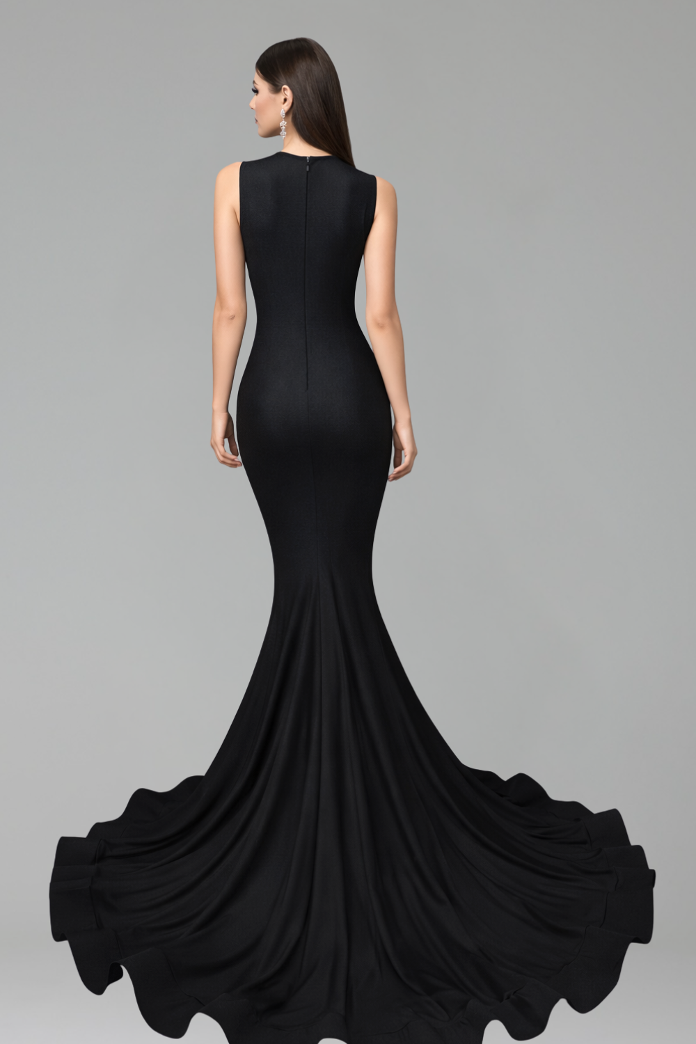 Sheer Illusion Beaded Mermaid Gown - LAROSABRIDE