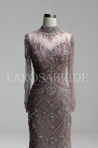 Beaded Mermaid Dress Long Sleeve