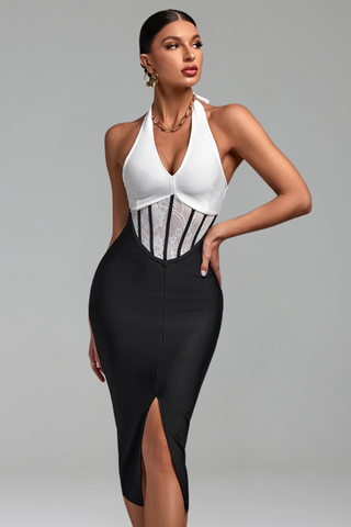 Two-Tone Corset Midi-Larosabride