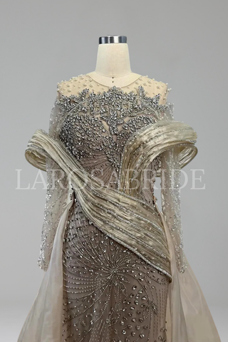 Mermaid Dress Elegant With Overskirt - LAROSABRIDE