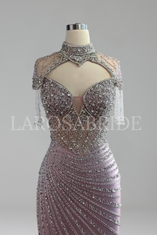 Mermaid Evening Dress Beaded Tassel - LAROSABRIDE