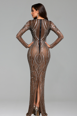 Mirror Crystal Illusion Gown
