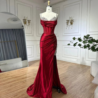 Draped Satin Corset Gown