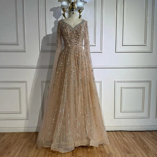 Embellished Tulle A-Line Gown