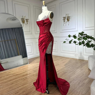 Draped Satin Corset Gown