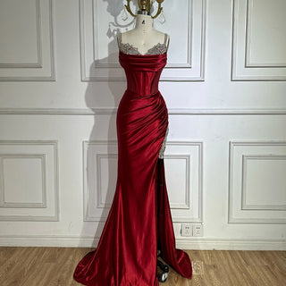 Draped Satin Corset Gown