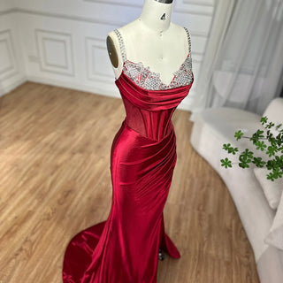 Draped Satin Corset Gown