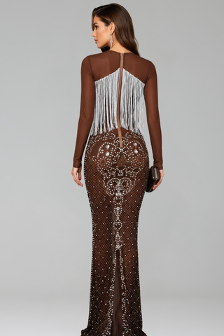 Baroque Crystal Evening Gown