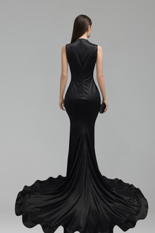 Sheer Lace Mermaid Gown - LAROSABRIDE