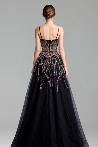 Spaghetti Strap A-Line Gown