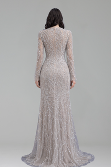 Lace Pearl Beaded Mermaid Dress - LAROSABRIDE