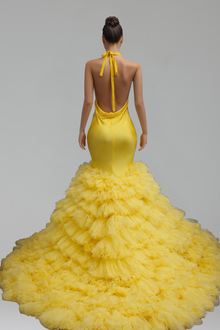 Strapless Beaded Tulle Evening Dress - LAROSABRIDE