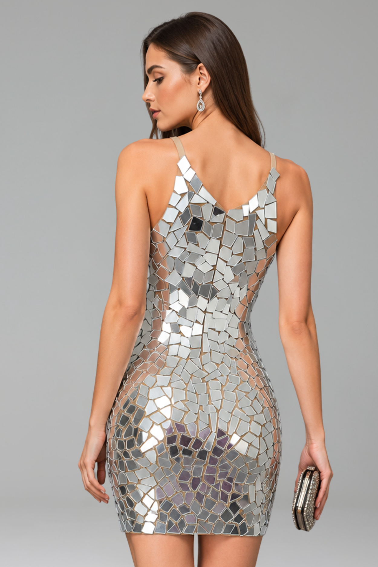 Mirror Mosaic Mini Dress - LAROSABRIDE