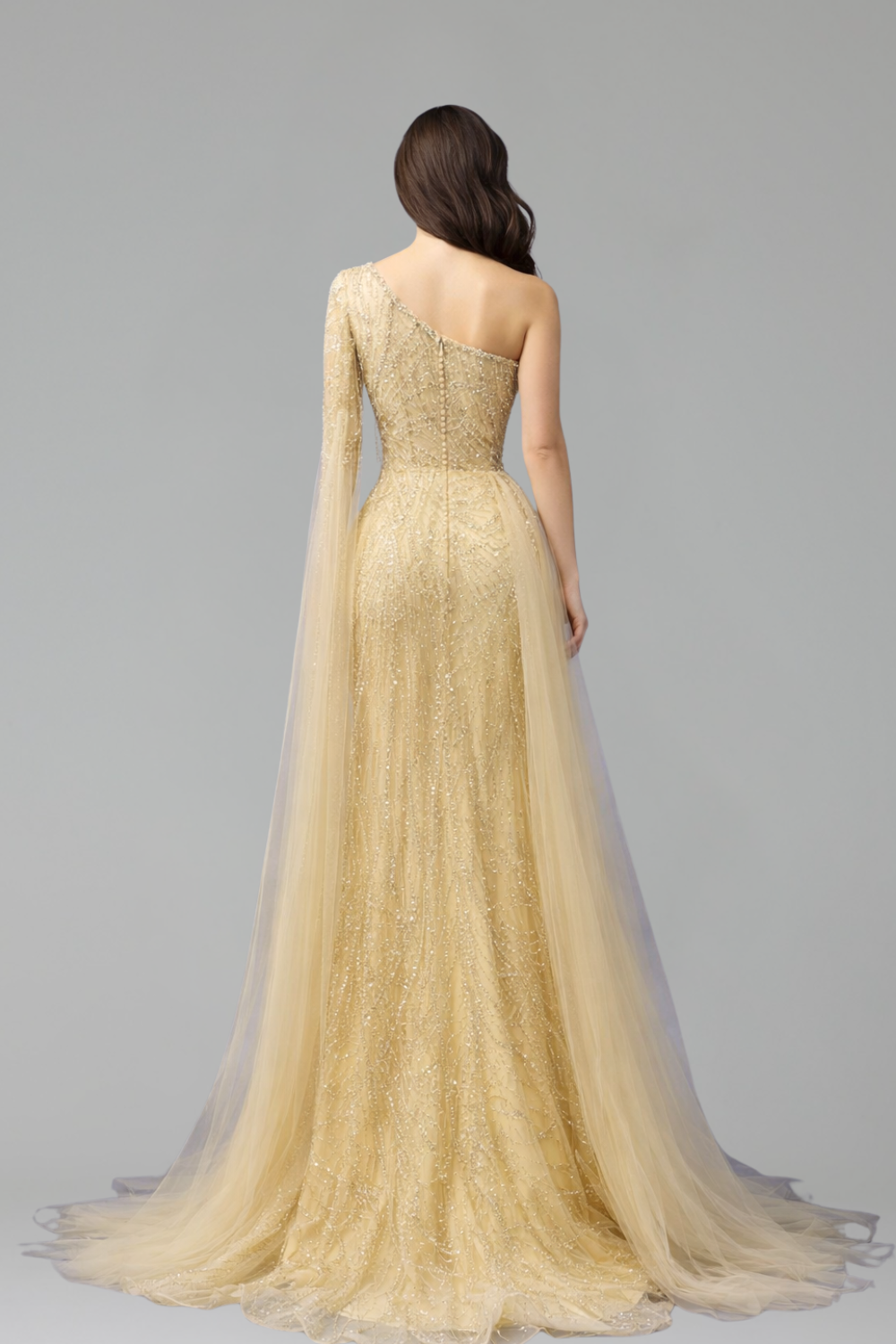 Beaded Skirt Mermaid Dress - LAROSABRIDE