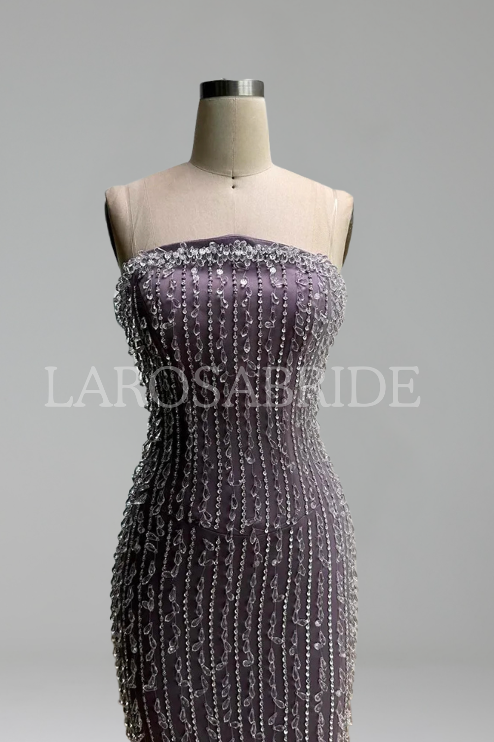 Strapless Fully-Beaded Gown-Larosabride
