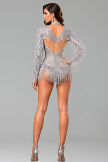 Crystal Fringe Illusion Romper - LAROSABRIDE
