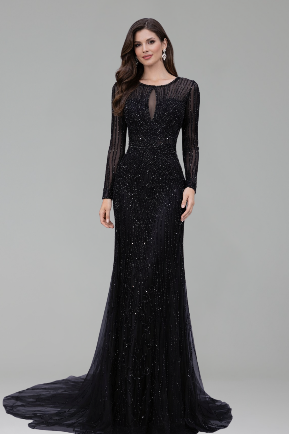 Diamond Mermaid O-Neck Dress - LAROSABRIDE