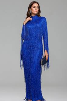 Full-Length Fringe Gown - LAROSABRIDE