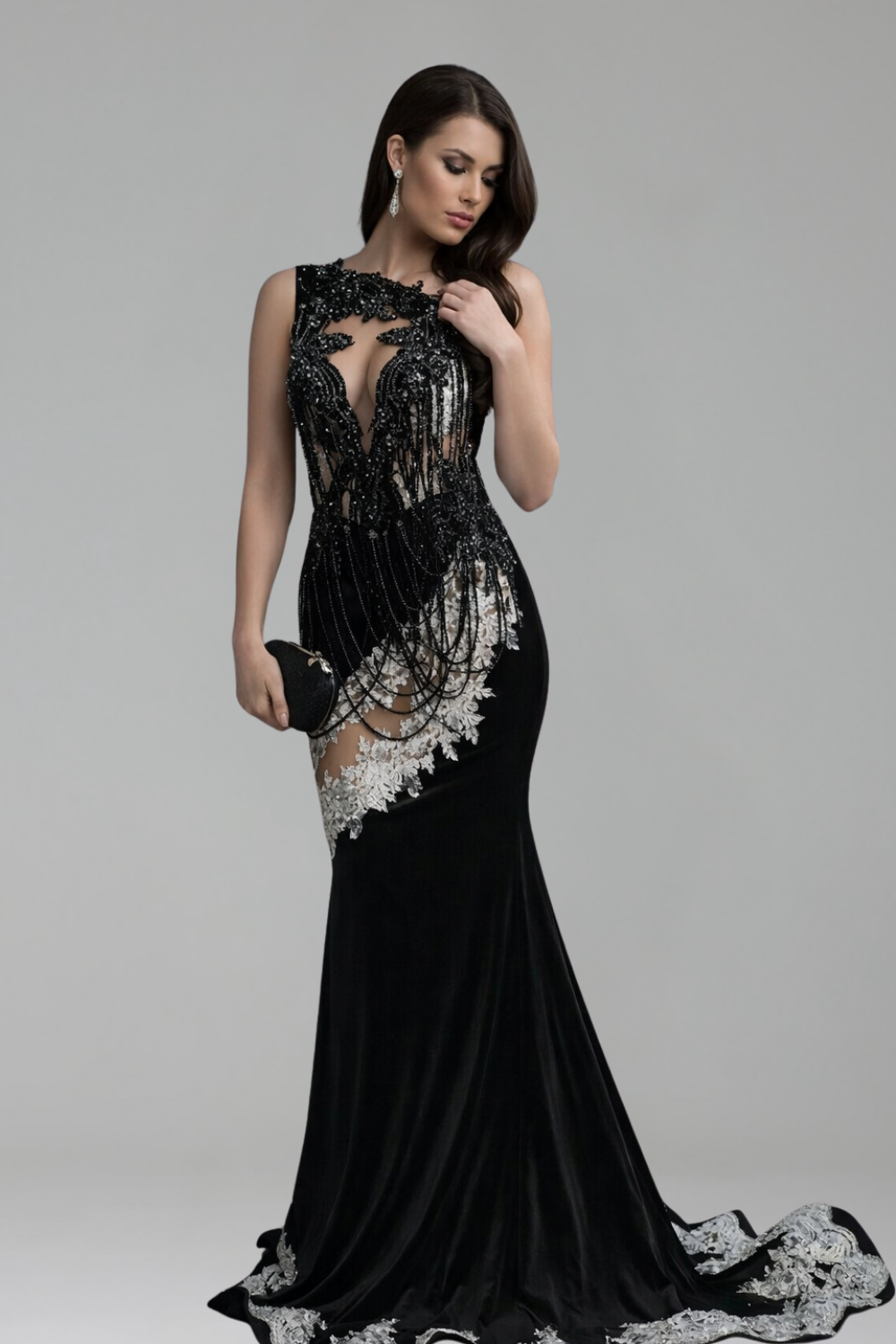 Illusion Lace Appliqu� Mermaid Gown - LAROSABRIDE
