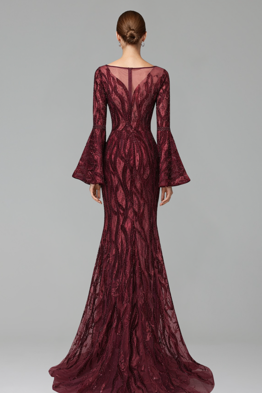 Mermaid Flare Sleeve Gown - LAROSABRIDE
