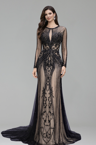 Diamond Mermaid O-Neck Dress